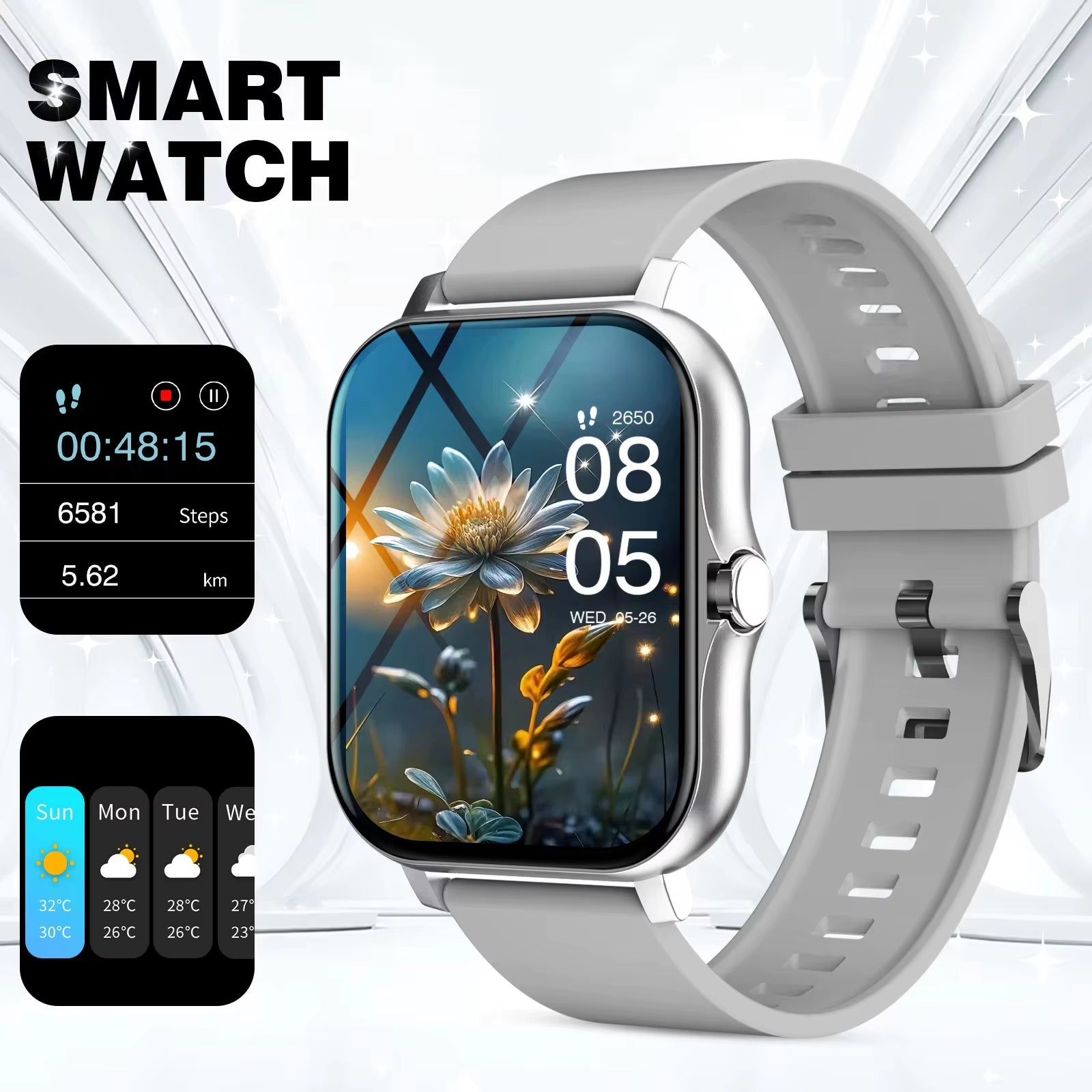 2025 New Smart Watch for Men Women Gift Full Touch Screen Sports Fitness Watch Bluetooth Call Digital Smartwatch