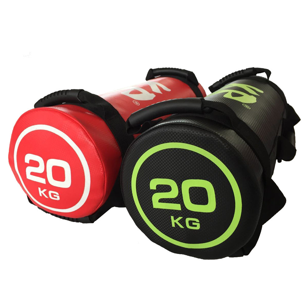 Physical Training Strength Packs Fitness Building Sandbags in red and black, 20 KG weights for versatile strength training.