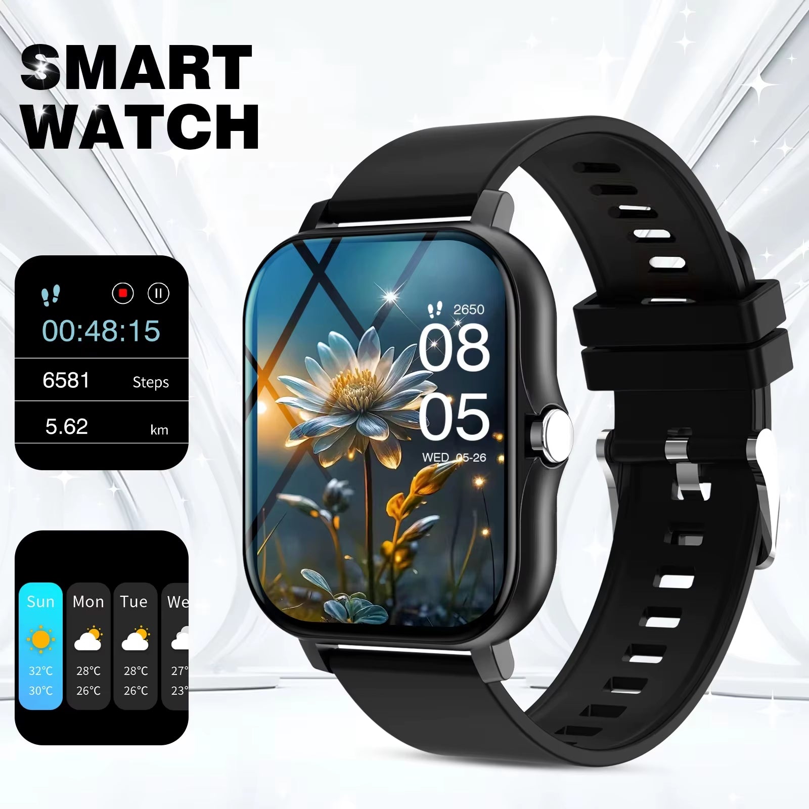 2025 New Smart Watch for Men Women Gift Full Touch Screen Sports Fitness Watch Bluetooth Call Digital Smartwatch