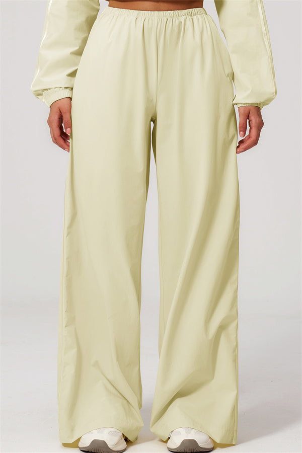The Spunk UV protection Jacket Sweatpants 2-Piece Set in light yellow, featuring relaxed fit sweatpants for comfort and style.