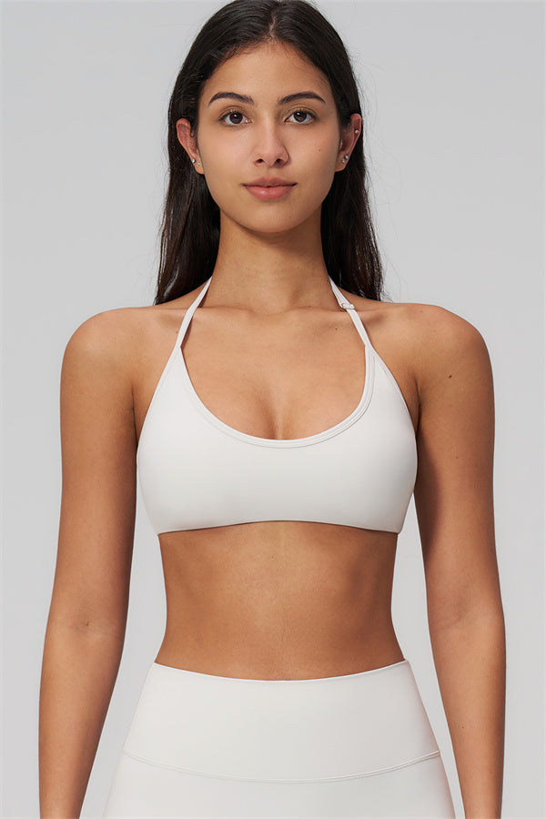 The Rapture Sports Bra Leggings 2-Piece Set featuring a sleek halter bra design for optimal support and comfort.