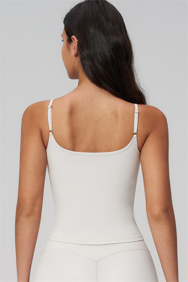 The Rapture Tank Top Flared Leggings 2-Piece Set shown from the back, highlighting the tank top design.