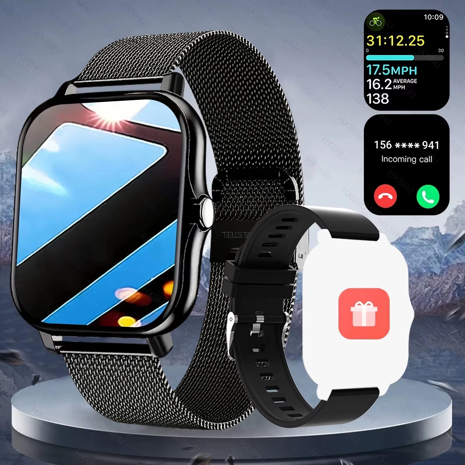 2025 New Smart Watch for Men Women Gift Full Touch Screen Sports Fitness Watch Bluetooth Call Digital Smartwatch