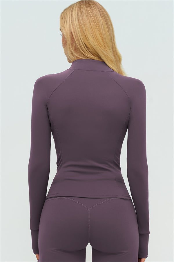Twirl Zip Jacket Halter Tank Top & Straight‑Leg Pants Set | High-End 3‑Piece Activewear – Fitglutes