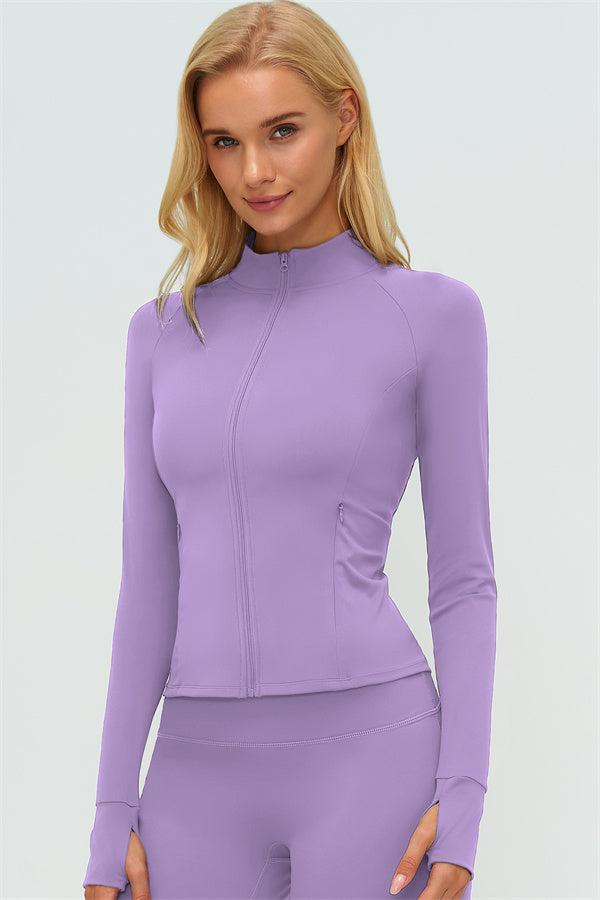 Twirl Zip Jacket Halter Tank Top & Straight‑Leg Pants Set | High-End 3‑Piece Activewear – Fitglutes