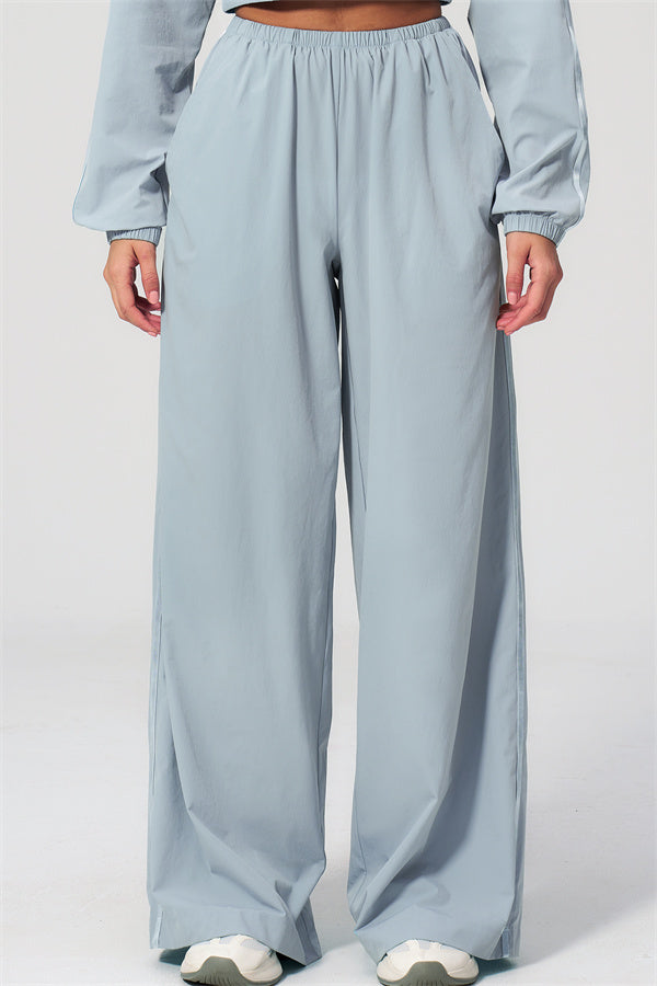 The Spunk UV protection Jacket Sweatpants 2-Piece Set featuring relaxed fit sweatpants in light blue color.