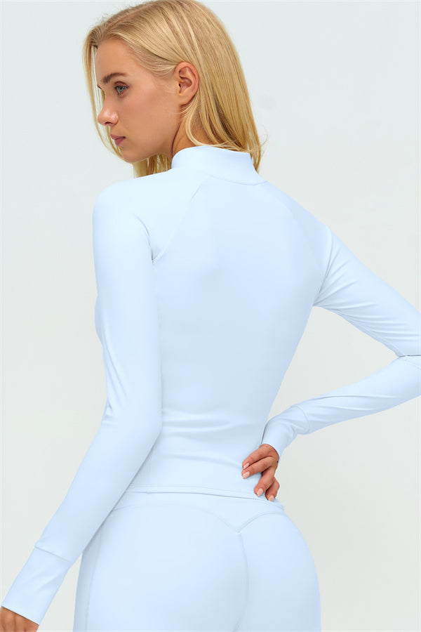 Twirl Zip Jacket Halter Tank Top & Straight‑Leg Pants Set | High-End 3‑Piece Activewear – Fitglutes
