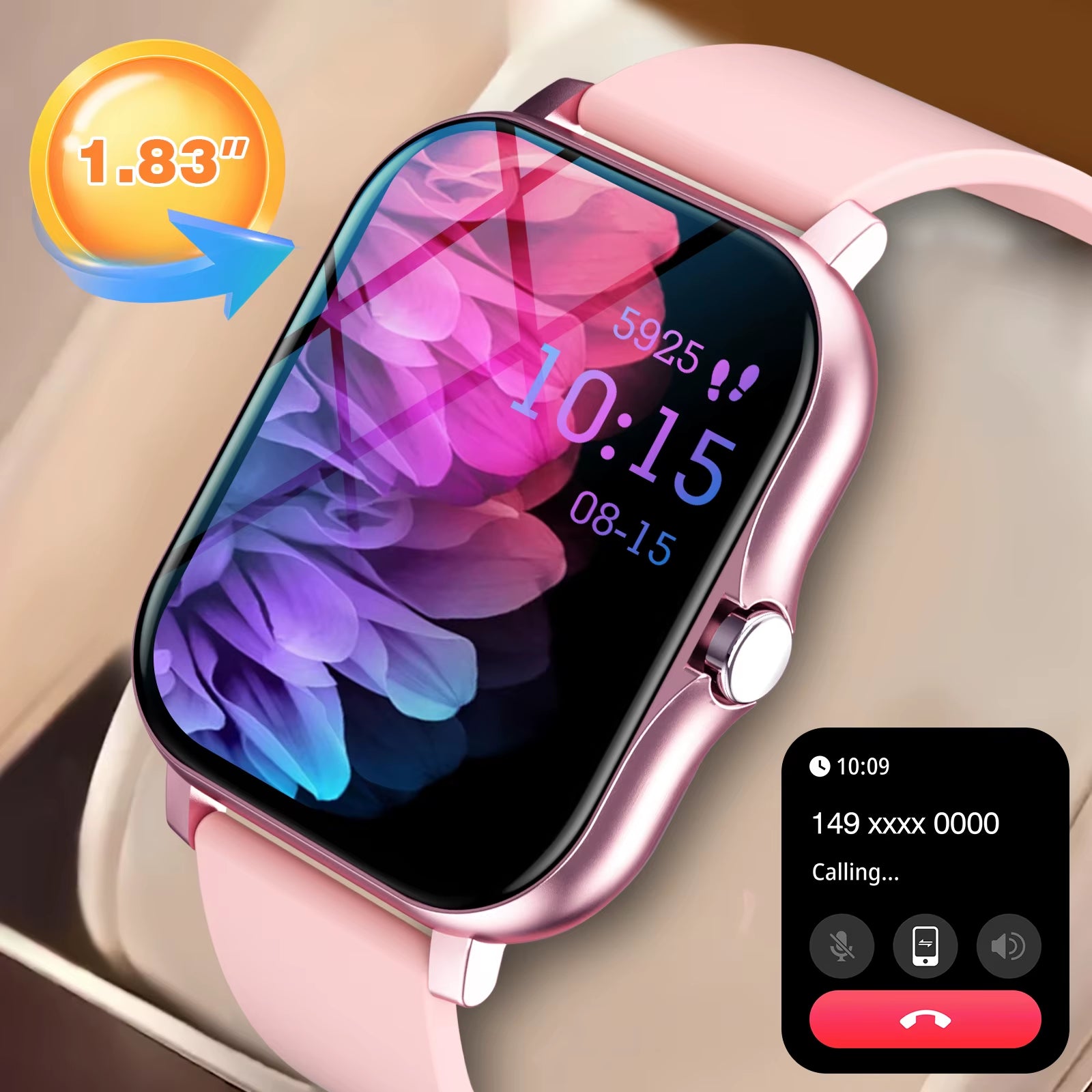 Smartwatch, Phone Answering/Calling, Multi-Sport Mode, Message Reminder View, Suitable for Men/Women