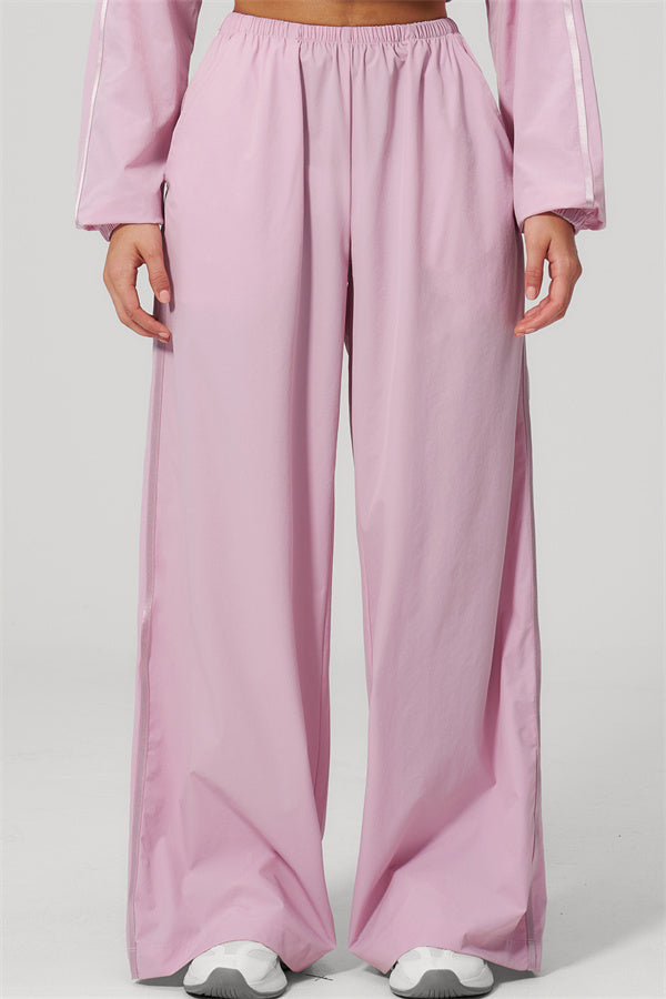 The Spunk UV protection Jacket Sweatpants 2-Piece Set featuring relaxed fit pink sweatpants.