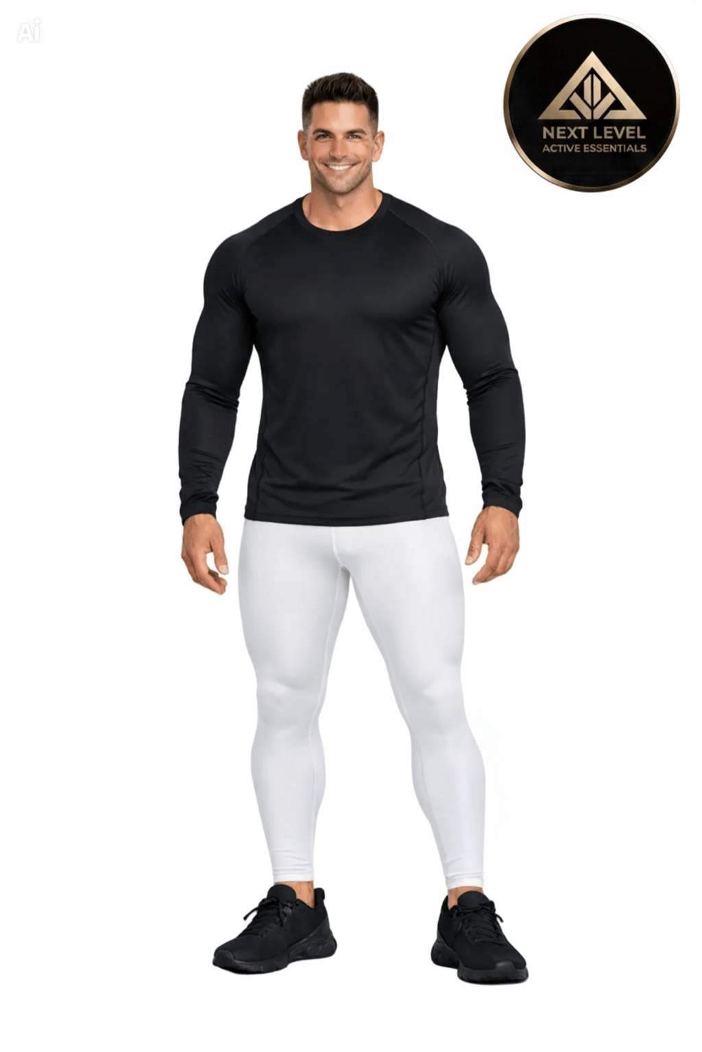 Calça de Compressão Masculina para Recuperação, Secagem Rápida, Corrida e Treino