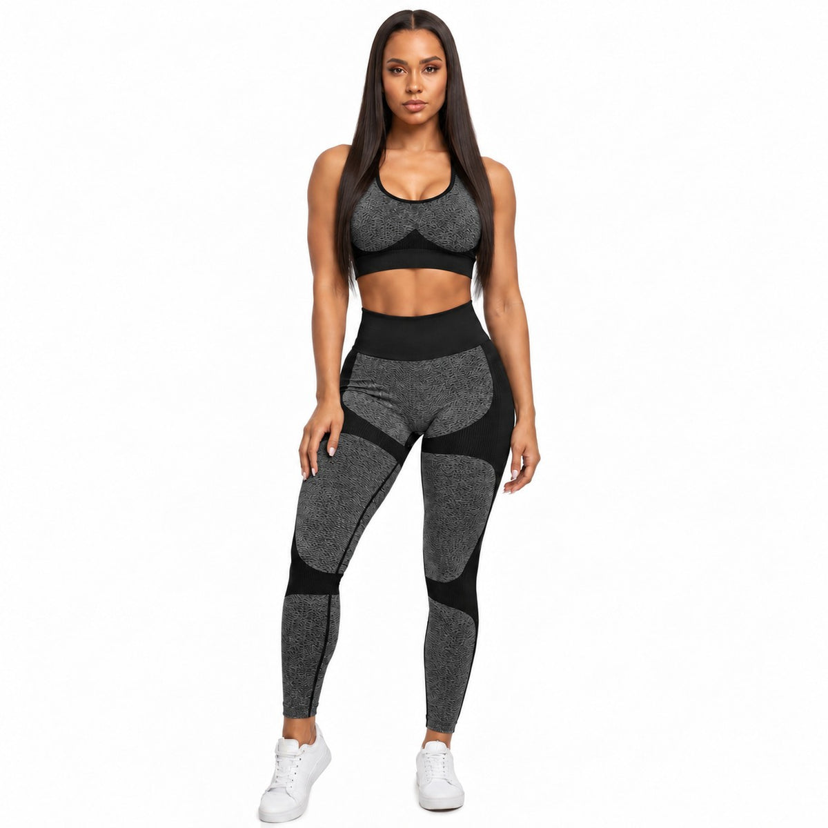 Women’s Seamless Workout Set–Leggings & Criss‑Cross Bra