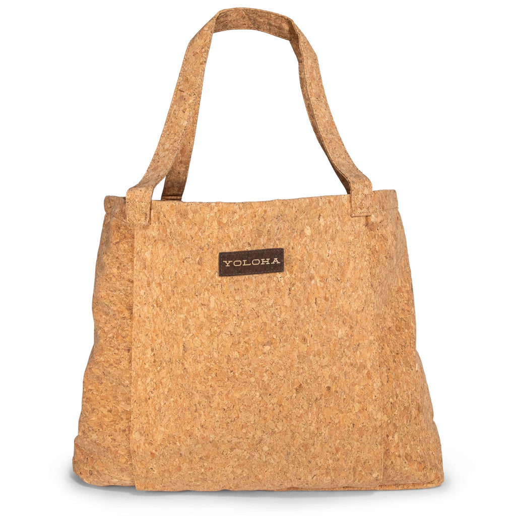 Freshly New Designed Cork Tote Bag with spacious design and yoga mat holder.