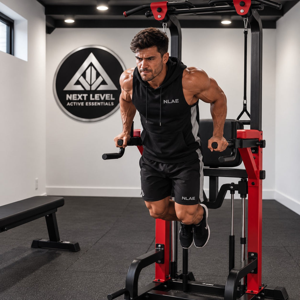 Heavy-duty 450LB Power Tower Pull-Up & Dip Station Home Gym
