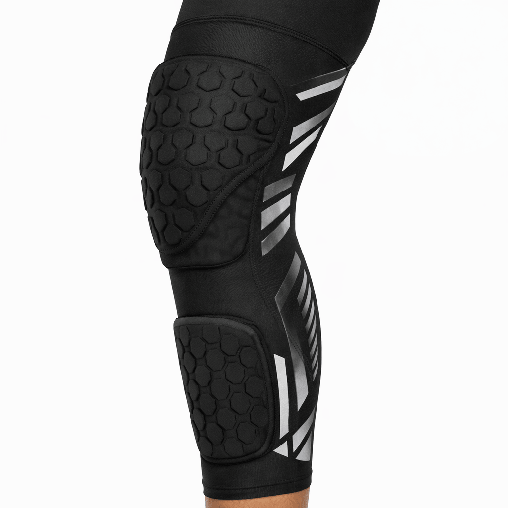 Padded Compression Leg Sleeve with Knee & Shin Guard