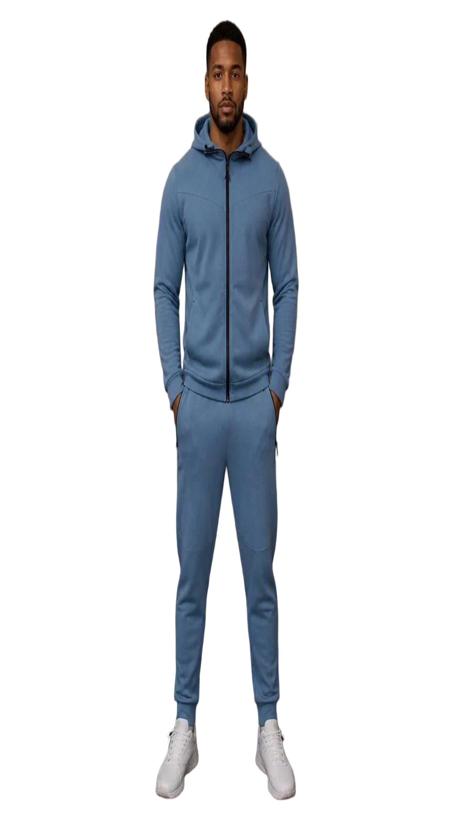 Men's Pro-Motion UltraTech Fleece Set featuring a stylish hoodie and joggers in blue.