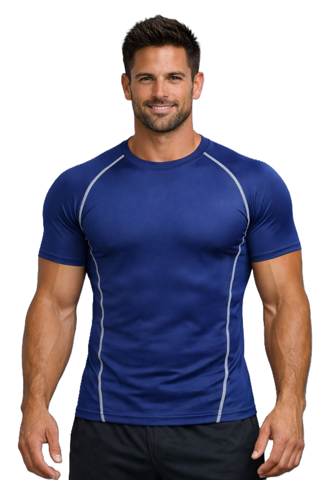 Men's Quick-Dry Performance Training Shirt - Stretch Compression Tee for Running & HIIT