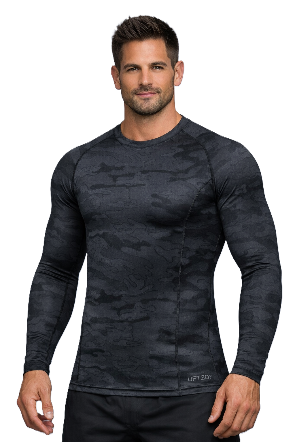Men's UPF 50+ Long Sleeve Compression Rash Guard - Water Sports & Athletic Base Layer Shirt