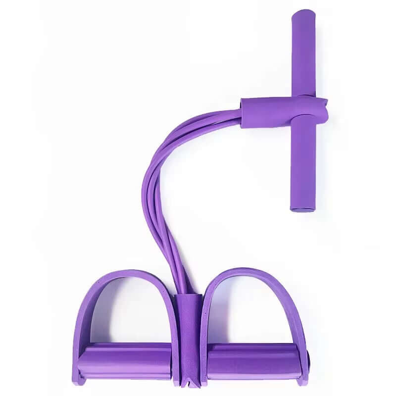 4-Tube Pedal Resistance Band Trainer for versatile full-body workouts in a compact design.