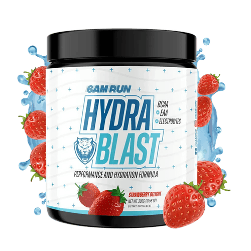 6AM RUN HYDRABLAST clean hydration mix in Strawberry Delight flavor
