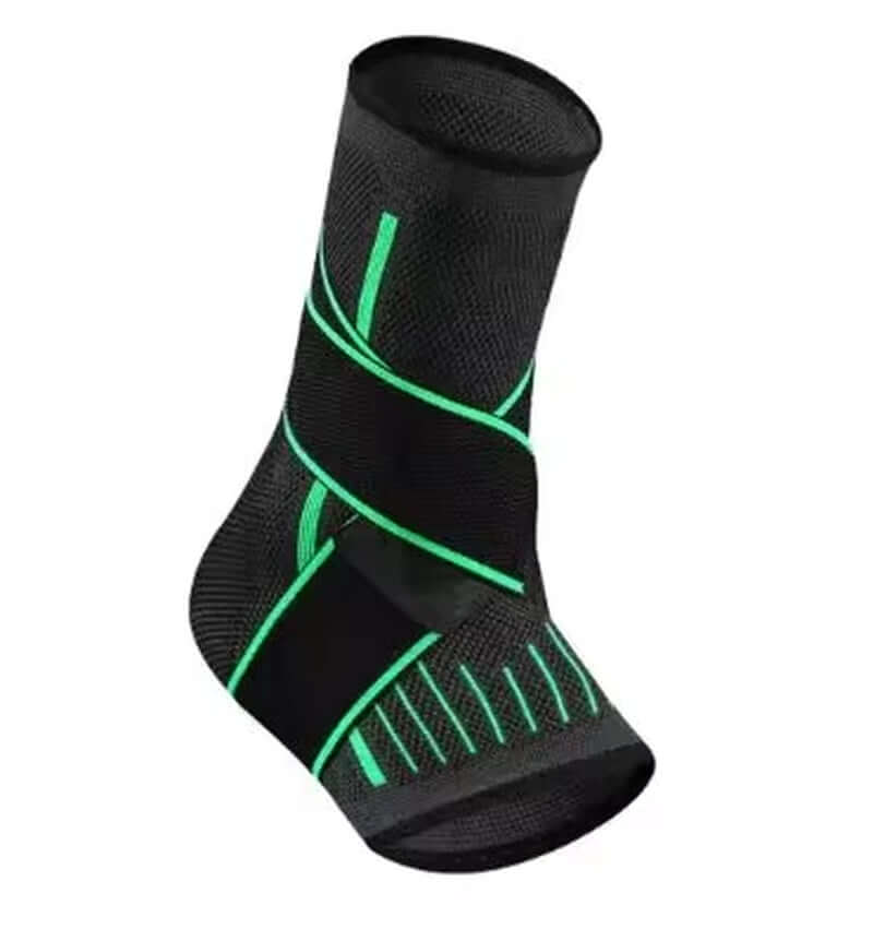 Ankle Support Brace with Adjustable Wrap image of the Green and Black Style