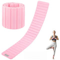Magnetic Wrist & Ankle Weights 1kg 2.2 lbs. being use by a Female athlete doing yoga