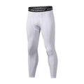 Men's Recovery Compression Tights – Quick-Dry Running Tights & Workout Leggings in white, featuring a comfortable waistband.
