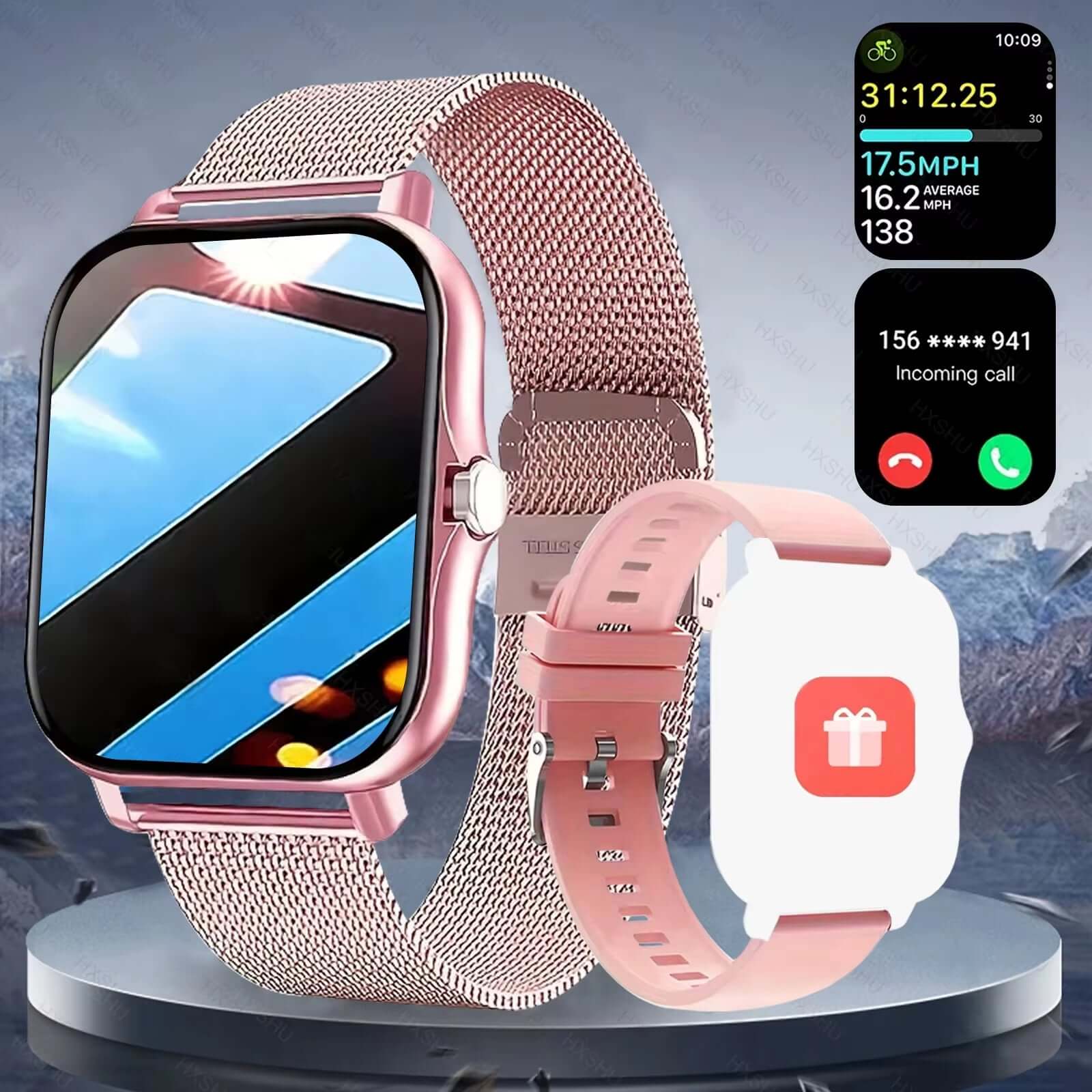 Fitness Smartwatch – Bluetooth Calling, Full Touch Screen, Multi-Sport Tracking with stylish design and health monitoring features.