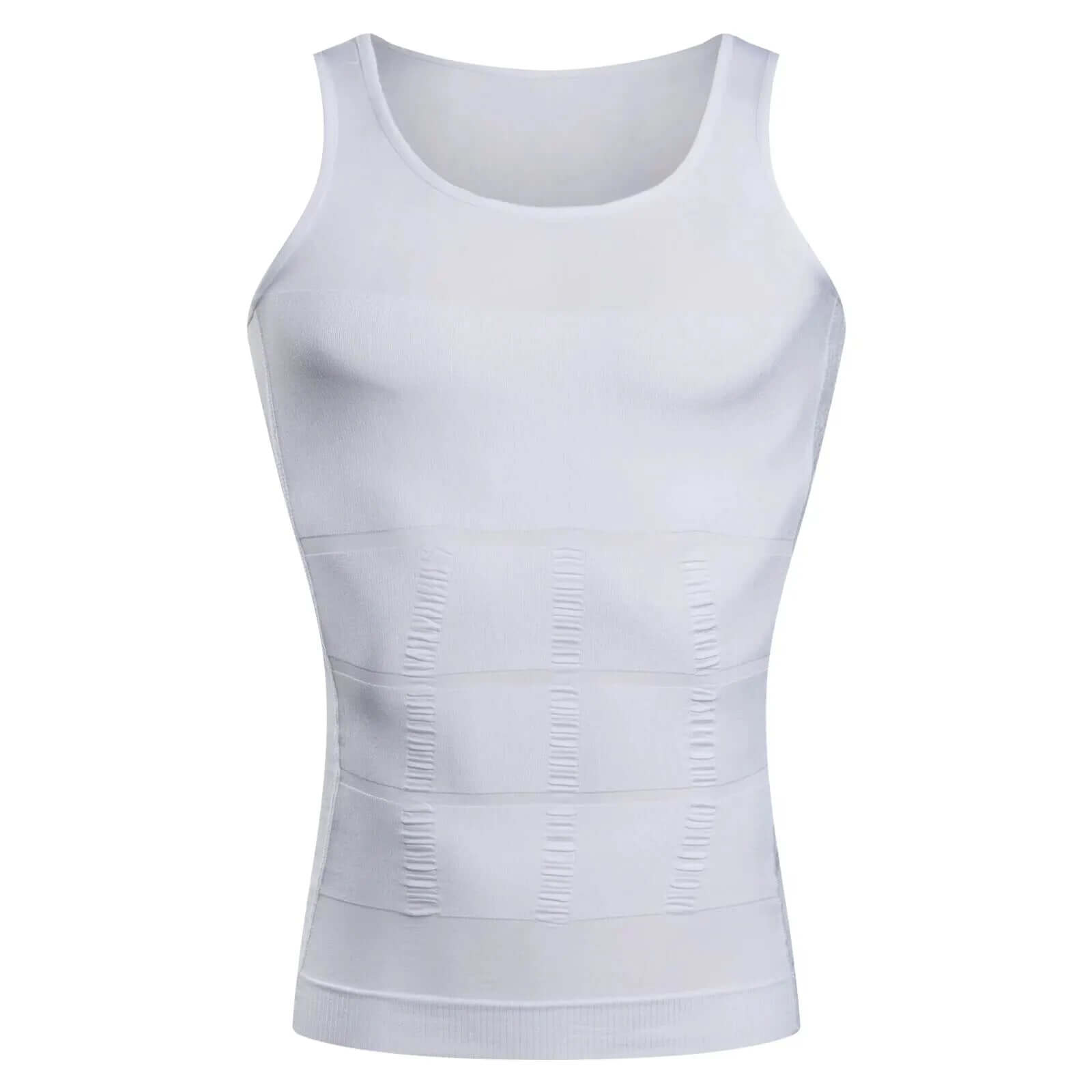 Men’s Slimming Compression Vest White Waist Trainer & Belly Control