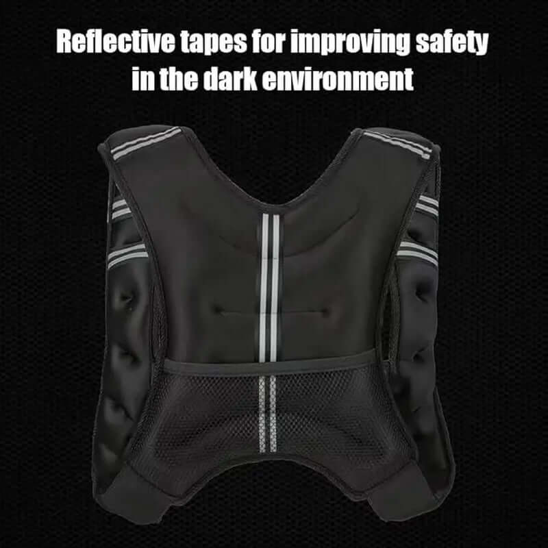Adjustable Weighted Training Vest for Running & Strength for Men & Women – Adjustable Load Training Vest for Running & Strength with reflective safety tapes.