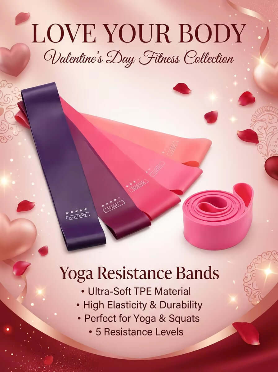Non-Slip Fabric Glute Resistance Band for Glutes, Hips & Legs in a Valentine’s Day Fitness Collection
