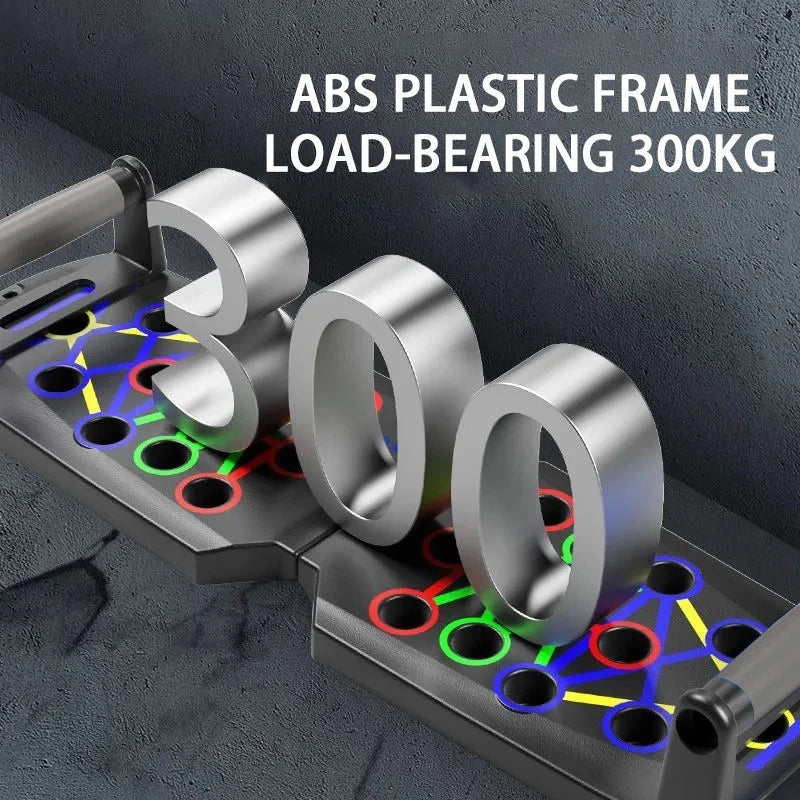 Portable Multifunctional Push-up Board Set with ABS plastic frame capable of load-bearing 300kg, designed for fitness exercises.