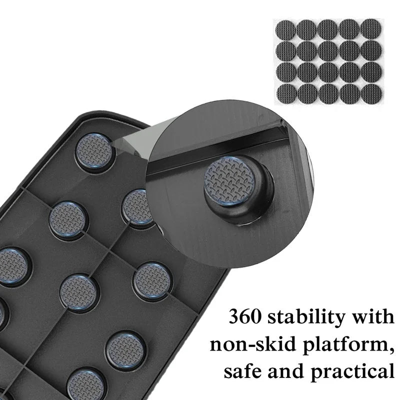 Portable Multifunctional Push-up Board Set features a non-skid platform for 360 stability, safe and practical for workout.