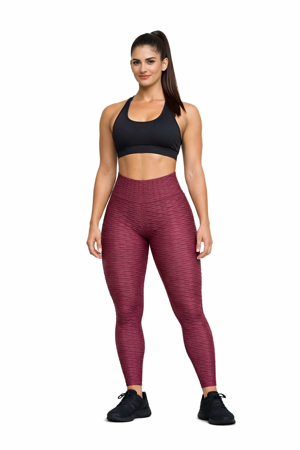 Women's Seamless Bubble Leggings – High Waist, Hip Lift & Yoga Tights