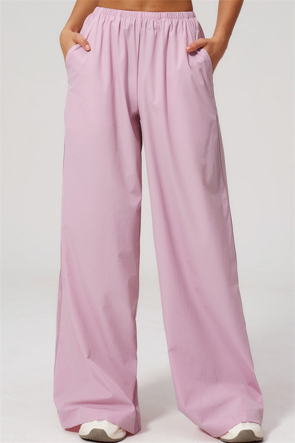 The Spunk UV protection Jacket Sweatpants 2-Piece Set featuring relaxed fit sweatpants in pink.