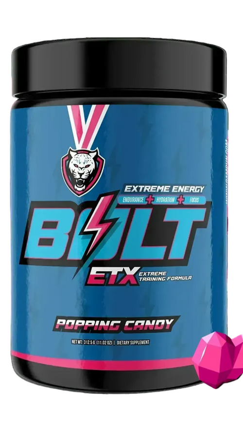 Bolt is the ultimate pre-workout formula in a Popping Candy flavor designed for extreme energy and performance.