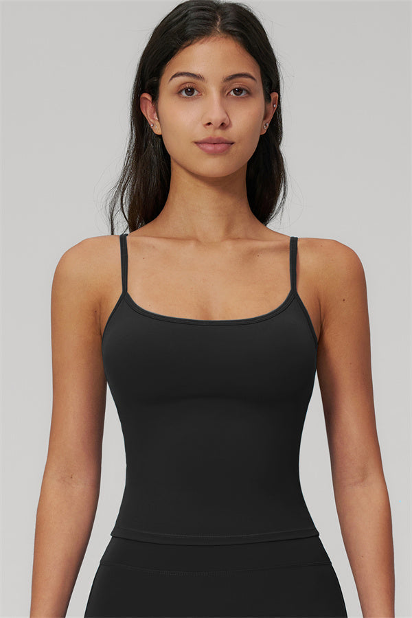 The Rapture Tank Top Flared Leggings 2-Piece Set featuring a sleek black tank top design.
