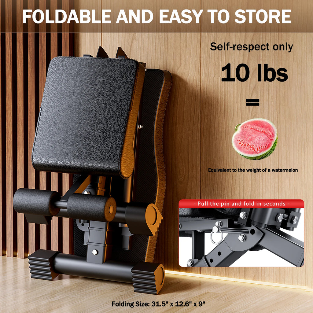 Weight Bench for Full Body Workout Multifunctional Strength Training Dumbbell Bench Press Adjustable Foldable 1000 Lbs Capacity