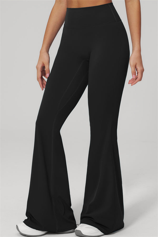 The Rapture Tank Top Flared Leggings 2-Piece Set featuring stylish flared leggings in black.