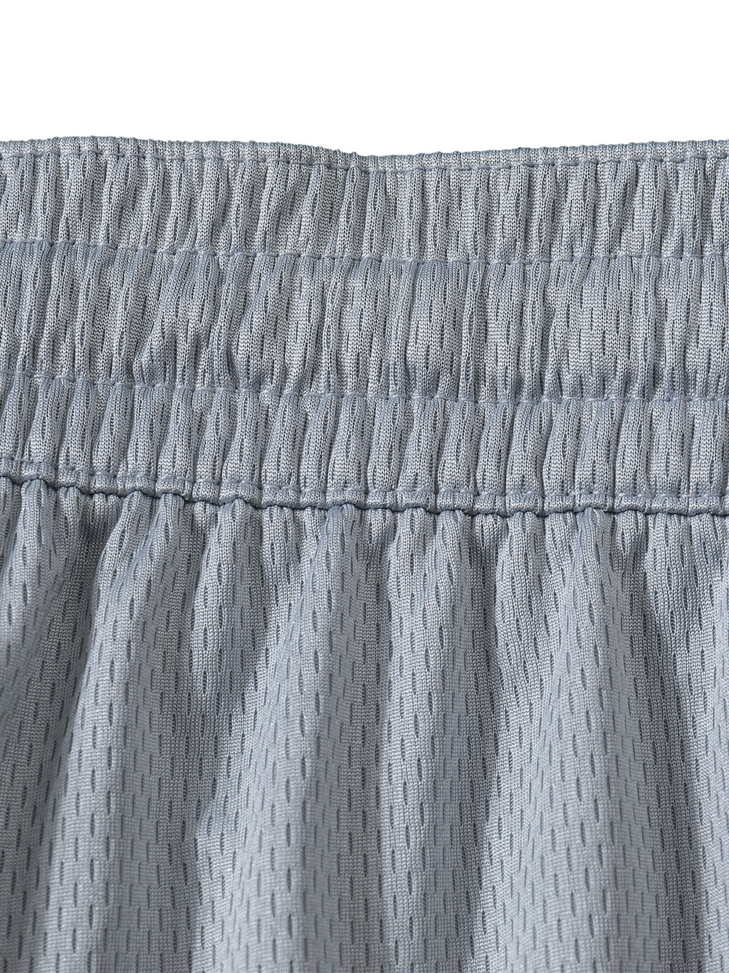 Loki & Ivy Classic Stripe Trim Basketball Shorts waistband detail, showcasing breathable fabric and elastic comfort.