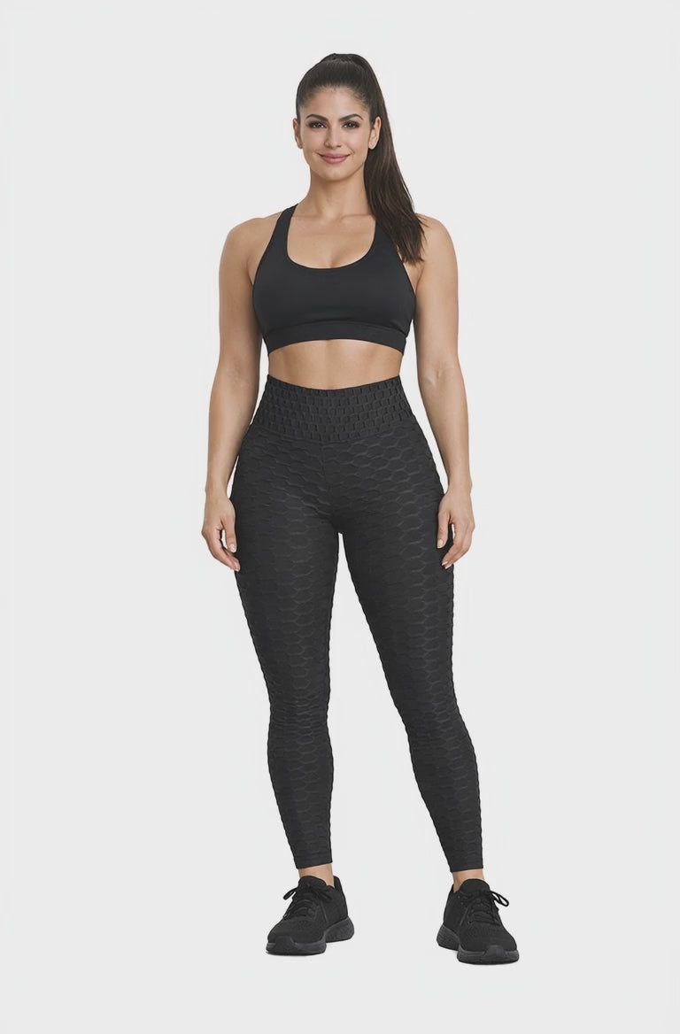 Women's Seamless Bubble Leggings – High Waist, Hip Lift & Yoga Tights