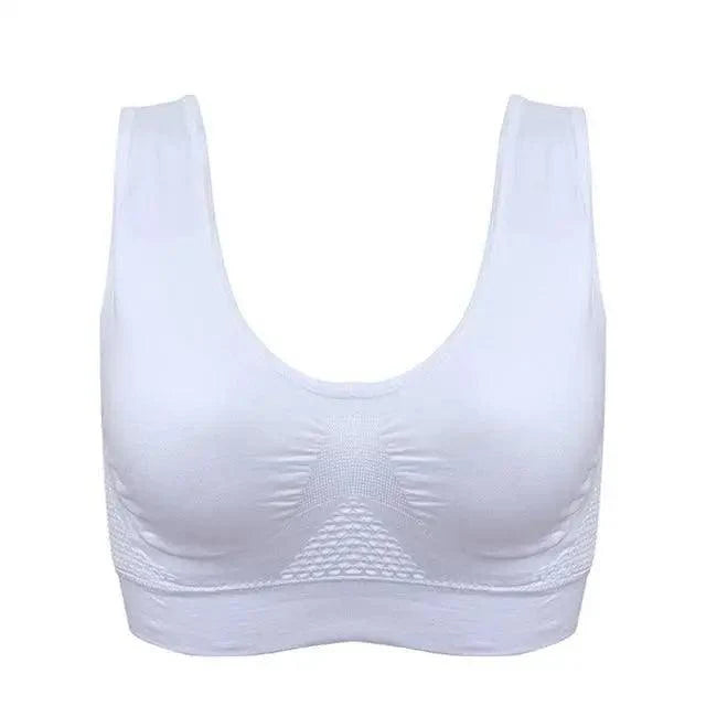 Vintage Style Comfortable Aire Posture Corrector Lift Up Bra in white, showcasing a comfortable and supportive design.