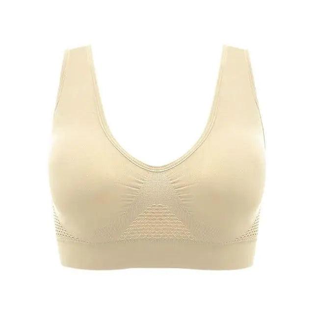 Vintage Style Comfortable Aire Posture Corrector Lift Up Bra in beige color, designed for comfort and support.